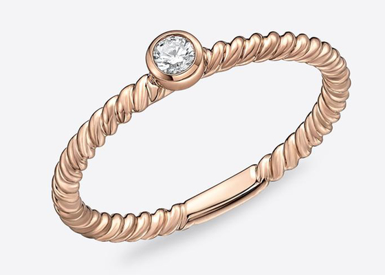 正方形Diamond 14k Solid Gold Septum Ring、Hoop Nostril Ring 1.0mm×10mm