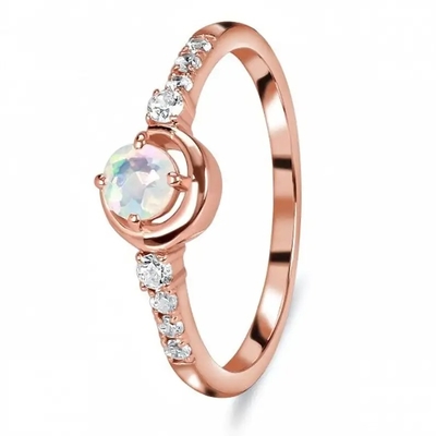 一致する女性925の純銀製のMoonstoneリング中心の形の宝石用原石の珍味のための粋なリング リングを積み重ねる