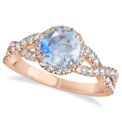 美しい925純銀製リング、女の子のための楕円形の切られたMoonstoneの宝石用原石リング