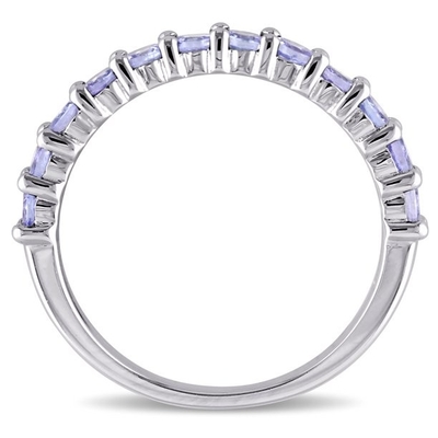 ロスSimons 2.50 ct。t.w.Tanzaniteおよび.20 ct。t.w.純銀製の白いジルコン リング