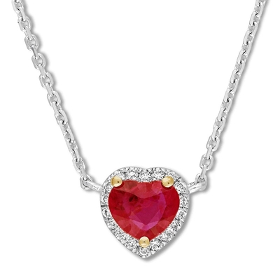 925純銀製が付いている自然なガーネット ネックレス1/20 ct twのダイヤモンド