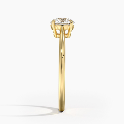 6mmの優れた青い円形のサファイアが付いているサファイアのElleの一つはめの宝石RingSet