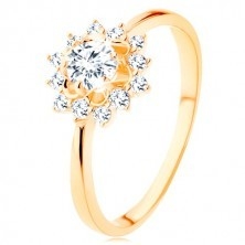 ヤナギのダイヤモンドの婚約指輪（1/8 Ct。Tw.）9K金を使って