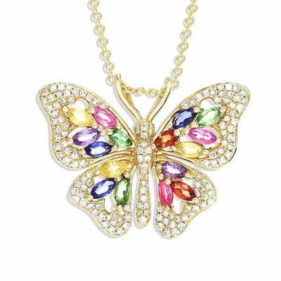 925純銀製多彩なCZの宝石類多色CZの花のペンダント