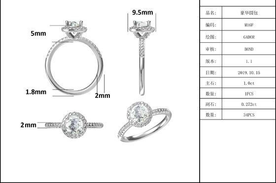 定形可憐なバンド リングのあたりの925の純銀製の宝石類のダイヤモンドのMoissaniteの婚約指輪