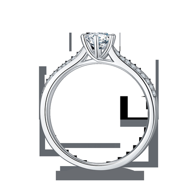 9K金の宝石類のミニマリストはMoissanite 925銀製リング セットを設計する