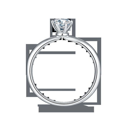 Moissaniteの卸し売り宝石類925の純銀製の結婚の約束のMoissaniteのダイヤモンド指輪