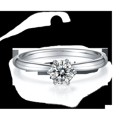 Moissaniteの卸し売り宝石類925の純銀製の結婚の約束のMoissaniteのダイヤモンド指輪