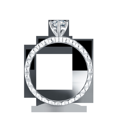 1.16CTW Wavilionの設計女性のための白いMoissaniteはおよびサファイアのPlatineveのダイヤモンドの宝石類の約束鳴る