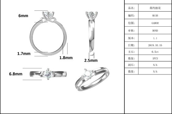 白い四角MoissaniteおよびサファイアのPlatineveのダイヤモンドの宝石類の女性はSilver1.94CTWと鳴る