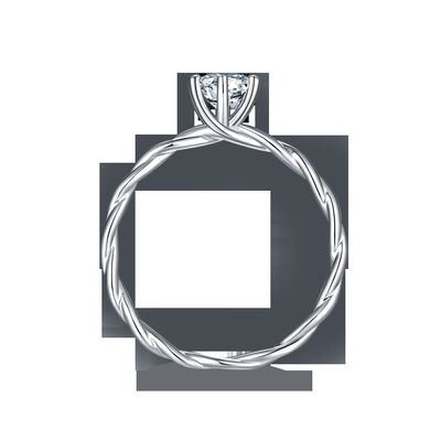 女性のためのMoissaniteの約束は一定のダイヤモンドを鳴らし、サファイアの結婚指輪のホワイト ゴールドは舗装する