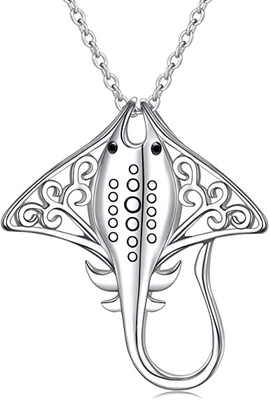 ロスSimons 0.25 ct。t.w.18kt金のブラック・ダイアモンドのアクセントのダイヤモンドのタツノオトシゴの吊り下げ式のネックレス