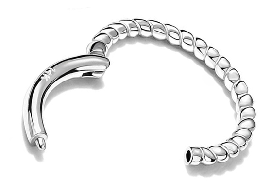 歪んだRope 14k Gold Nose Ring 18G、GiftのためのNose Piercing Clicker