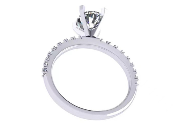 円形Cut 1.5 Carat Oval Diamond Ring 2.45g Weight OV8×6MM Size For Engagement