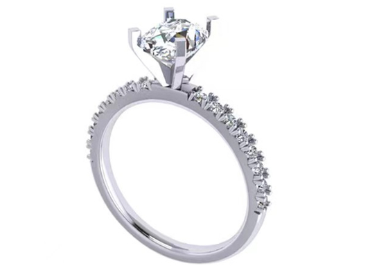 円形Cut 1.5 Carat Oval Diamond Ring 2.45g Weight OV8×6MM Size For Engagement