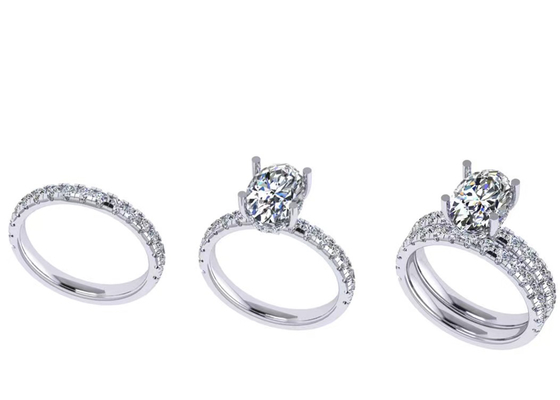 手のSetting 2.45g 14K Solid Gold Jewellery ODM For Engagement