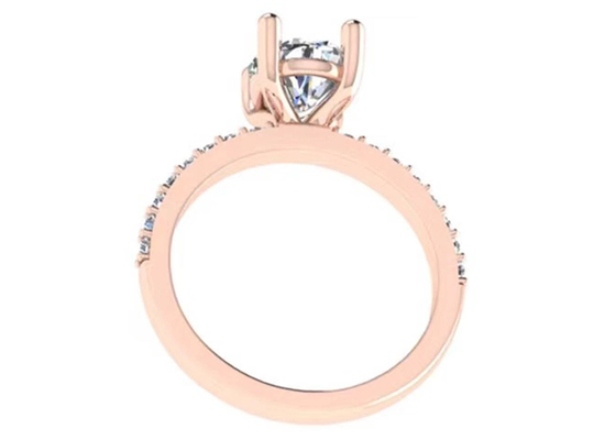 ナシCut 18kローズGold Wedding Ring Engagementのための10.67x7.23x4.1mm