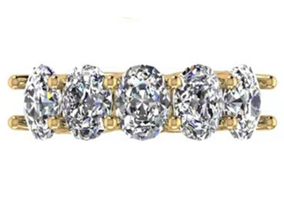 Anniversaryのための楕円形のDiamond 18KローズGold Ring 6.43x 4.7x 3.03mm Size