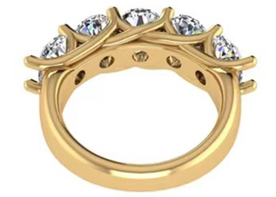 Brilliant楕円形のCut 18k Yellow Gold Engagement Ring 6.43x 4.7x3.03mm ODM