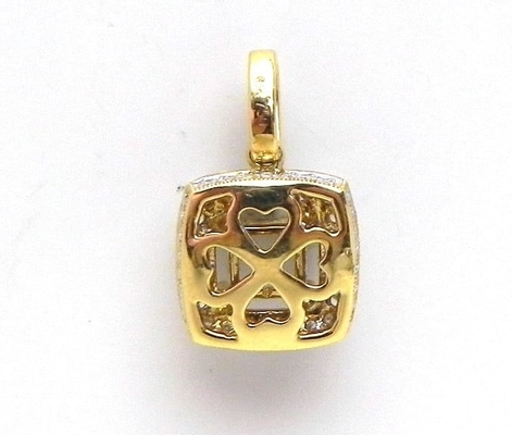 18K Yellow Gold Semi Mount Jewelry Pendant Vs1 Diamondの0.43 Carat （Ctw）