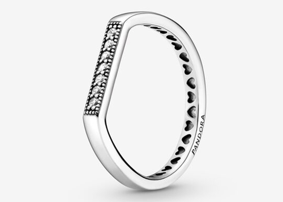 多面的なローズGold Clickerの実質のダイヤモンドの婚約指輪1.2mm×8mm Dimension