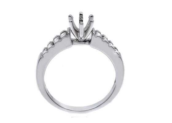 Giftのための0.2ct 8pcs Semi Mount Diamond Ring 14K White Gold Material ODM