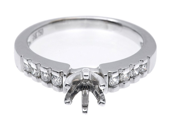 Giftのための0.2ct 8pcs Semi Mount Diamond Ring 14K White Gold Material ODM