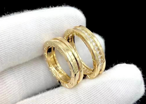 Engagement Wedding ODMのための3.26g重量18K Solid Gold Jewellery Ring 0.4ct