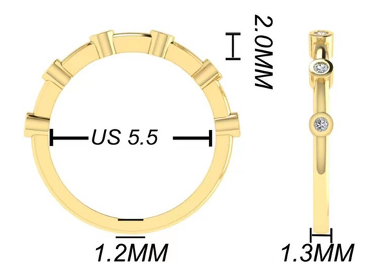 Engagementのための6pcs Diamonds 18kローズGold Ring 1.5mm Round Cut OEM