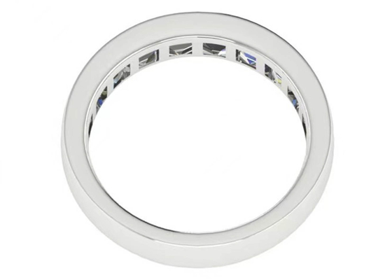 EM Cut Round White Gold Engagement Rings、18k White Gold And Diamond Ring 3.0×2.3mm