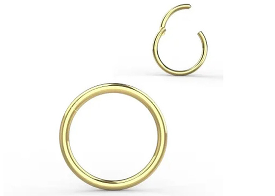 蝶番を付けられたSegment 18K Gold Nose Piercing Classic 6-12mm Dimension