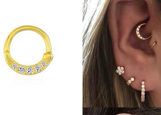 Nose Septumのための永遠のHoop 14K Gold Clicker Piercing OEM ODM