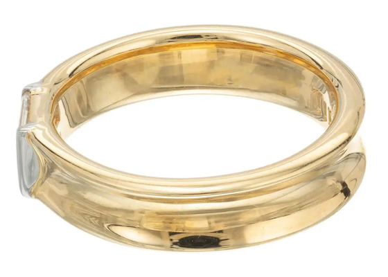 0.58ct 6x4MM Solitaire Stone 14K Solid Gold Jewellery Diamond Wedding Ring