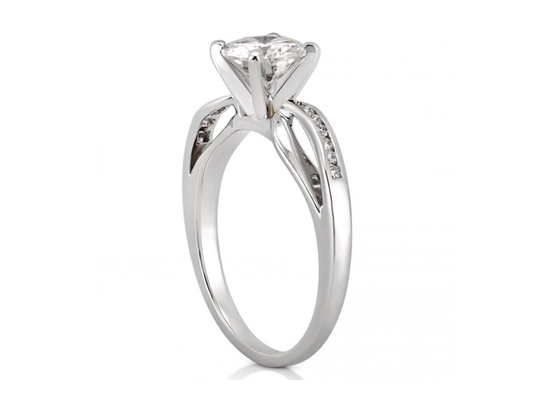 ODM OEM Jewellery Diamond Ring、14k White Gold Wedding Ring Round Cut