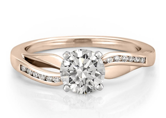 ODM OEM Jewellery Diamond Ring、14k White Gold Wedding Ring Round Cut