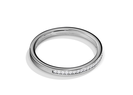 Anniversaryのための半分のEternity 9K Gold Ring Stacking 0.36ct Weight