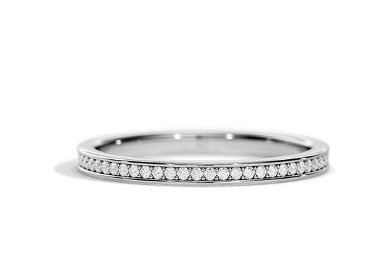 Anniversaryのための半分のEternity 9K Gold Ring Stacking 0.36ct Weight