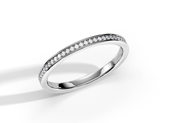 Anniversaryのための半分のEternity 9K Gold Ring Stacking 0.36ct Weight