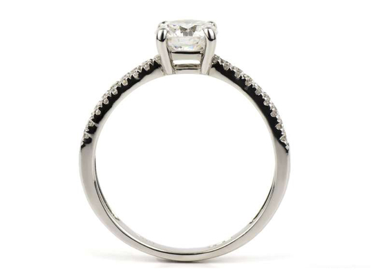 Engagementのための0.1ct Diamond 14K Solid Gold Jewellery Round Cut 3.21g Weight