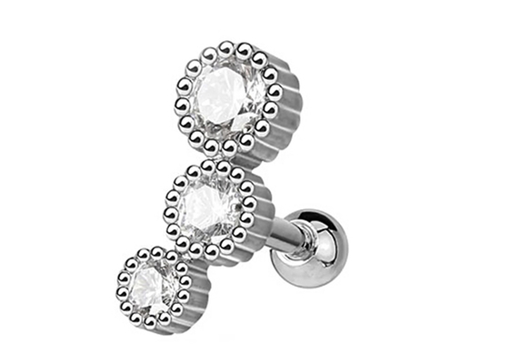 生殖不能のGold Body Piercing Jewelry Earrings For Cartilage Tragus Dia 3×3mm ODM