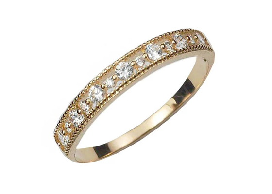 線条細工のStyle Real Diamond Jewellery Ring Round Cut 2.5mm 1.3mm Size