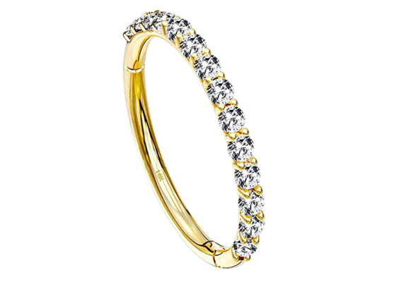 WeddingのためのたがShape 16g Gold Cartilage Earrings 1.2×8mm Size