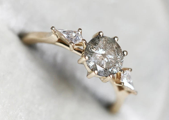 0.8ct Lab Grown Diamond Engagement Rings、9k Gold Wedding Ring ODM OEM