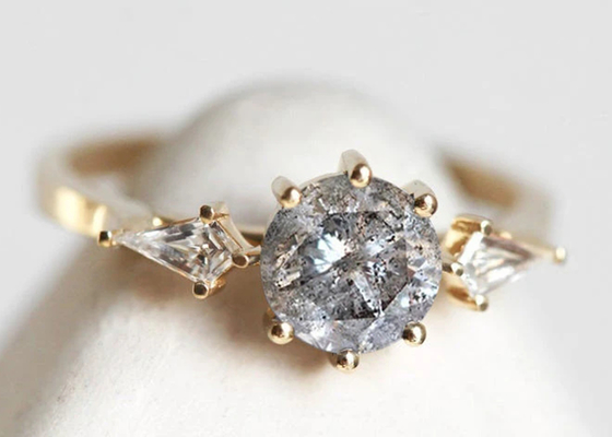 0.8ct Lab Grown Diamond Engagement Rings、9k Gold Wedding Ring ODM OEM