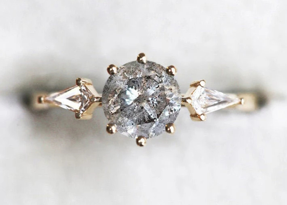 0.8ct Lab Grown Diamond Engagement Rings、9k Gold Wedding Ring ODM OEM