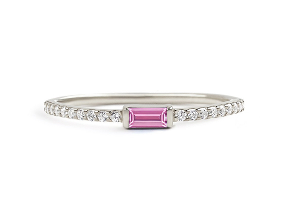 Engagement Prong Setting Typeのための薄いDiamond 9K Gold Ring 0.20ct 2.5MM Width