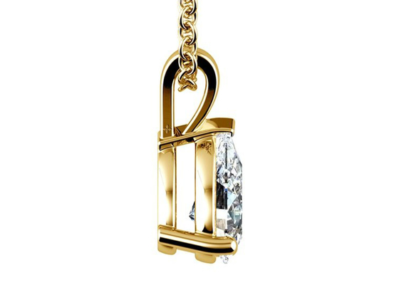 ナシCut 0.84ct 14k Gold Necklaces With 8×5mm Vintage Pendant
