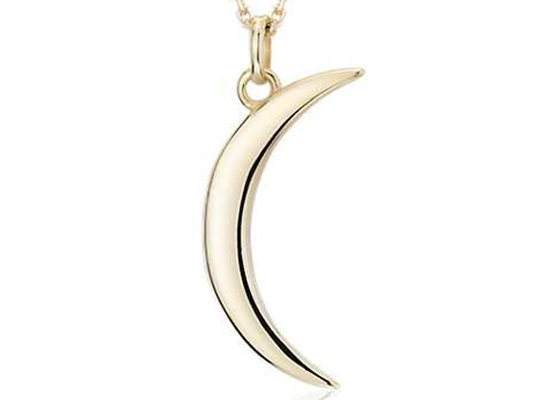 21mm Length Gold Crescent Moon Necklace、Female Empowerment Necklace ODM