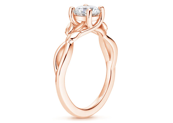 OEM Heart Shape Moissanite Ring、5.5mm 9kローズGold Ring 0.6 Carat