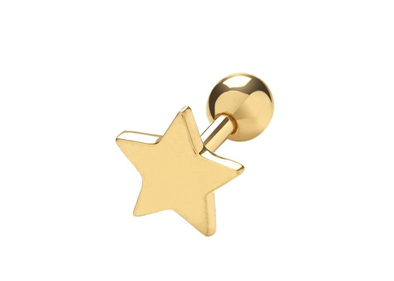 Engagement WeddingのCartilageのためのねじBack 9K Gold Earrings